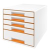 Zobrazit detail produktu - Zásuvkový box Leitz WOW - oranžová / 4+1 zásuvky Obrázek Zásuvkový box Leitz WOW - oranžová / 4+1 zásuvky