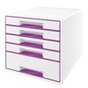Zobrazit detail produktu - Zásuvkový box Leitz WOW - fialová / 4+1 zásuvky Obrázek Zásuvkový box Leitz WOW - fialová / 4+1 zásuvky