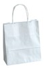 Zobrazit detail produktu - Tašky papírové kroucená ucha - bílá / 180 x 80 x 250 mm Obrázek Tašky papírové kroucená ucha - bílá / 180 x 80 x 250 mm