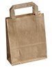Zobrazit detail produktu - Tašky papírové plochá ucha - hnědá / 180 x 80 x 250 mm Obrázek Tašky papírové plochá ucha - hnědá / 180 x 80 x 250 mm