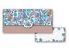 Obrázek Obálka na peníze pro dámy / modro-hnědá s kvety