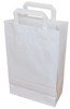 Obrázek Papírová taška KRAFT s plochým uchem / bílá / 22x10x36cm