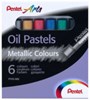 Zobrazit detail produktu - Olejové pastely Pentel - 6 barev / metalické Obrázek Olejové pastely Pentel - 6 barev / metalické