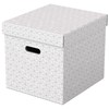 Zobrazit detail produktu - Krabice úložná Esselte - kostka / bílá / 365 x 320 x 315 mm / s otvory / 3 ks Obrázek Krabice úložná Esselte - kostka / bílá / 365 x 320 x 315 mm / s otvory / 3 ks