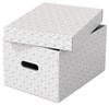 Obrázek Krabice úložná Esselte - M / bílá / 360 x 265 x 205 mm / s otvory / 3 ks