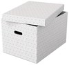 Obrázek Krabice úložná Esselte - L / bílá / 510 x 355 x 305 mm / s otvory / 3 ks