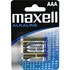 Obrázek Baterie Maxell Alkaline - baterie mikrotužková AAA / 4ks